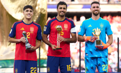 Pau Cubarsí, Rodri y Unai Simon siendo los mejores de la Selección de España. Foto: Selección de España
