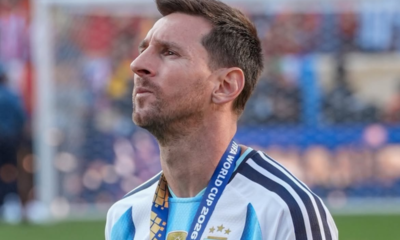 Lionel Messi en estado de tristeza por perder la final frente a España. Foto: Redes sociales de Lionel Messi