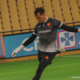 Facundo Ferrero calentando en el Monumental. Foto: Deportivo Cuenca