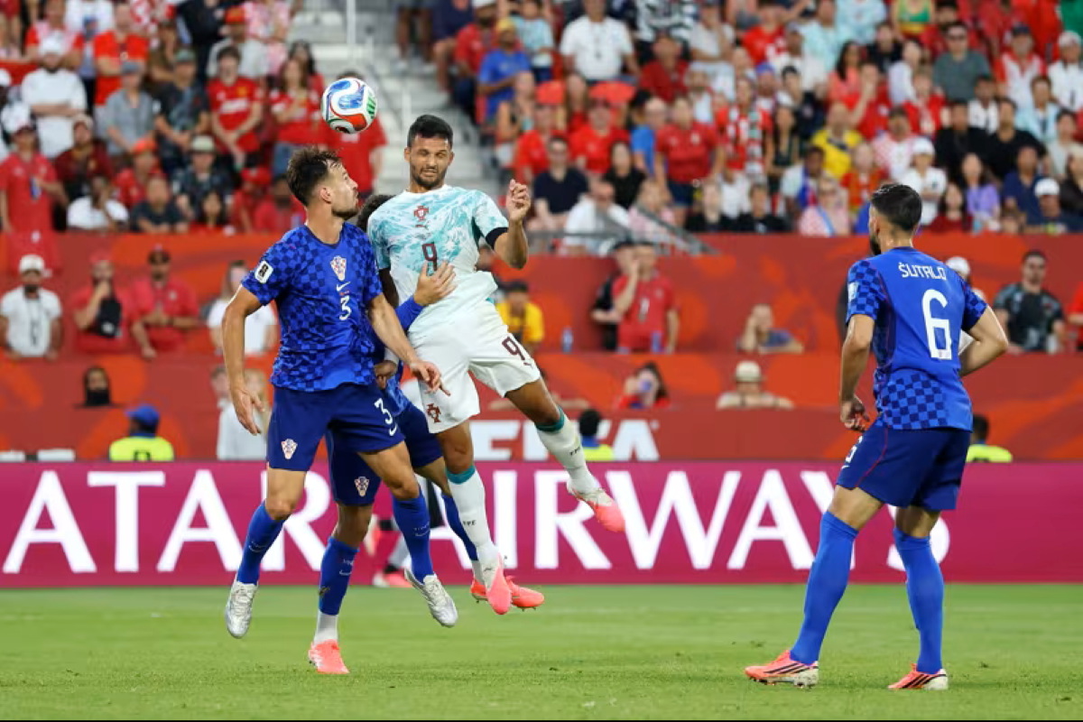Gonçalo Ramos anotando el gol de la remontada frente a Croacia. Foto: FIFA