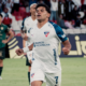 Rodney Redes celebrando su anotación frente a Orense en el Rodrigo Paz Delgado. Foto: LDU