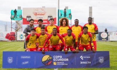 Plantilla de Aucas en la Copa Ecuador frente a Club Deportivo La Unión