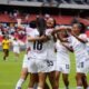 Rosa Flores festejando su gol frente a Barcelona SC. Foto: API