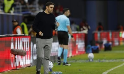 Joaquín Papa, entrenador de IDV, en el partido frente a Deportes Tolima. Foto: API