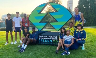 Delegación de atletas ecuatorianos en el Mundial de Atletismo en Oregon. Foto Federación de Atletismo