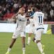 Deyverson y Michael Estrada en el triunfo ante Delfín el 3 de agosto. Foto API