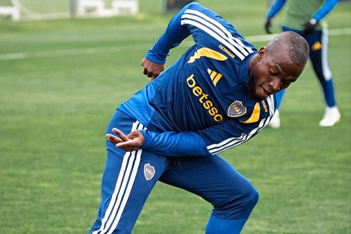 Enner Valencia en su entrenamiento con Boca Juniors el 12 de agosto de 2026. Foto Boca Juniors