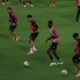 Los jugadores de Independiente del Valle previo al juego con Delfin. Foto: IDV