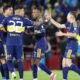 Plantel de Boca Juniors celebrando el gol de Santiago Ascacibar