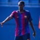 Josué Caicedo en su primera victoria como titular en el FC Barcelona B. Foto FC Barcelona B
