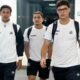 La delegación de Santos llegando al Hotel Emperador en Ambato. Foto Santos FC