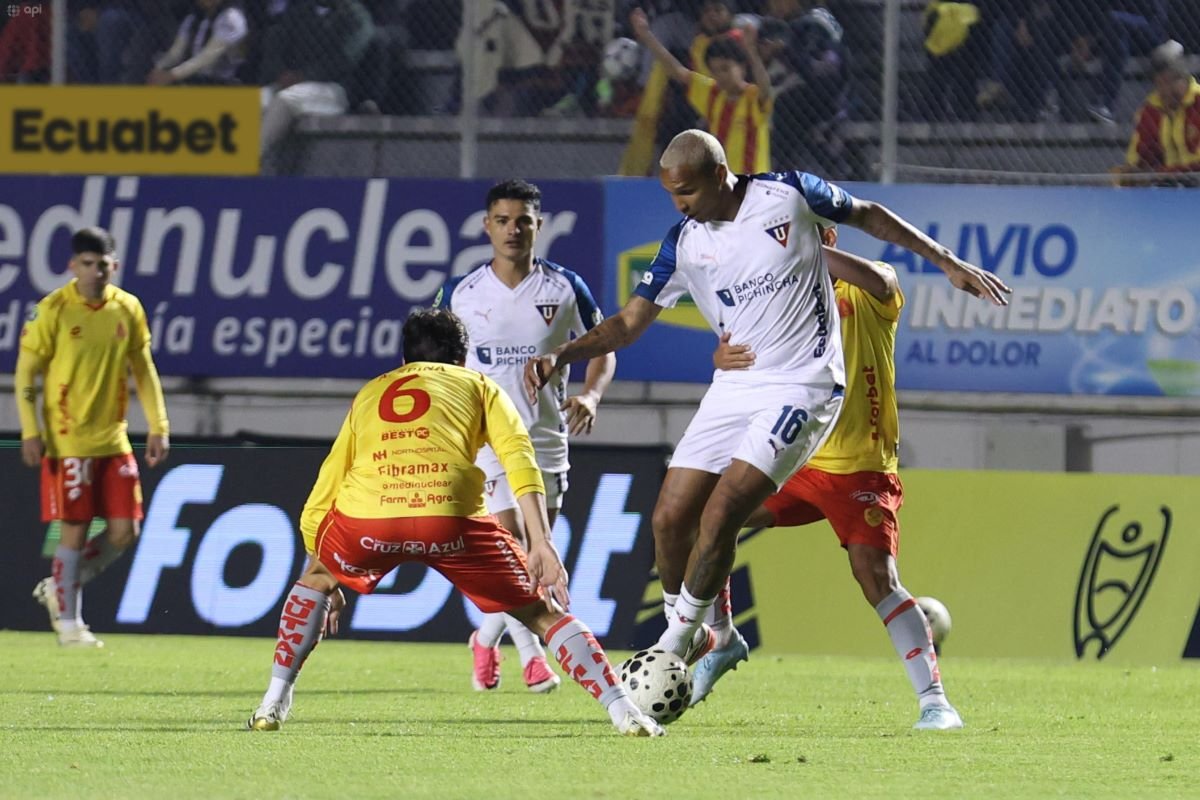 Liga de Quito en su victoria ante Aucas en la fecha 25. Foto API