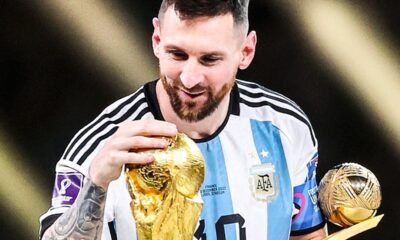 Lionel Messi coronándose campeón del Mundo en 2022. Foto Selección de Argentina