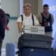 Lucas Rodríguez llegando al aeropuerto para su incorporación a Liga de Quito. Foto Captura de pantalla