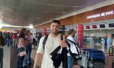 Marcelo Weigandt en su llegada a Guayaquil desde Argentina. Foto Captura de pantalla