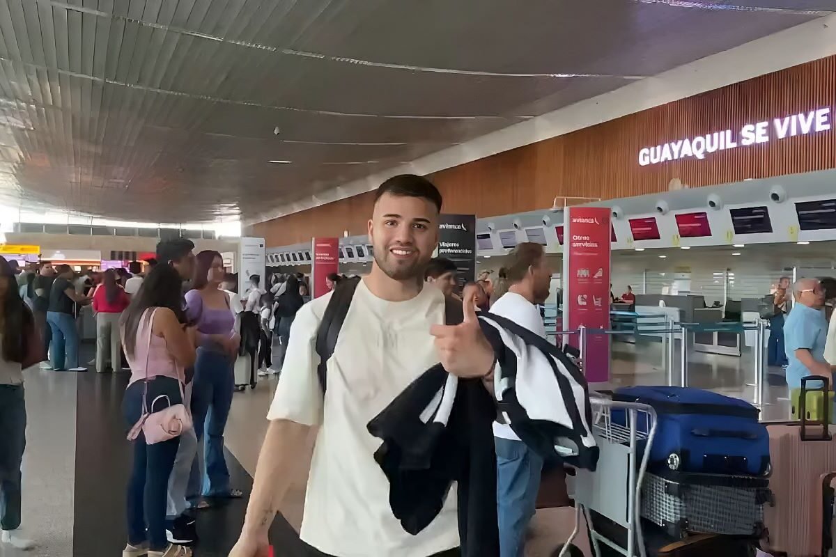 Marcelo Weigandt en su llegada a Guayaquil desde Argentina. Foto Captura de pantalla