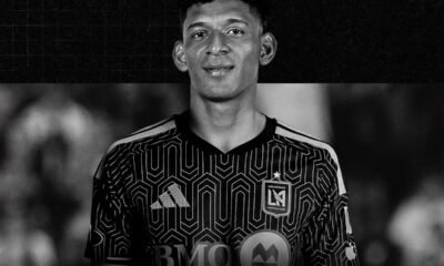 Sergio Vásquez en su presentación oficial en Los Angeles FC. Foto LAFC