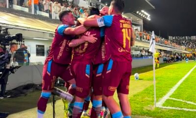 Plantilla de Macará frente a Santos FC en la Copa Sudamericana