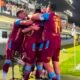 Plantilla de Macará frente a Santos FC en la Copa Sudamericana