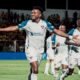 Michael Estrada celebra su gol frente a Mirassol en Conmebol Libertadores. Foto: LDU