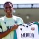 Darwin Guagua con la camiseta de su nuevo equipo, AD Mérida, de tercera división española. Foto: AD Mérida