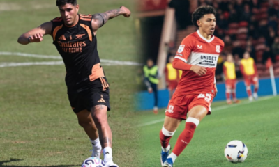 Piero Hincapié y Jeremy Sarmiento con sus equipos en pretemporada. Foto: Redes sociales de los jugadores