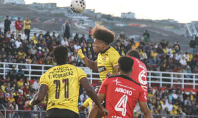 Erick Mendoza llegando al ataque para Barcelona SC. Foto: API