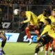 Jugadores de Barcelona SC y Aucas, en el Gonzalo Pozo. Foto: API