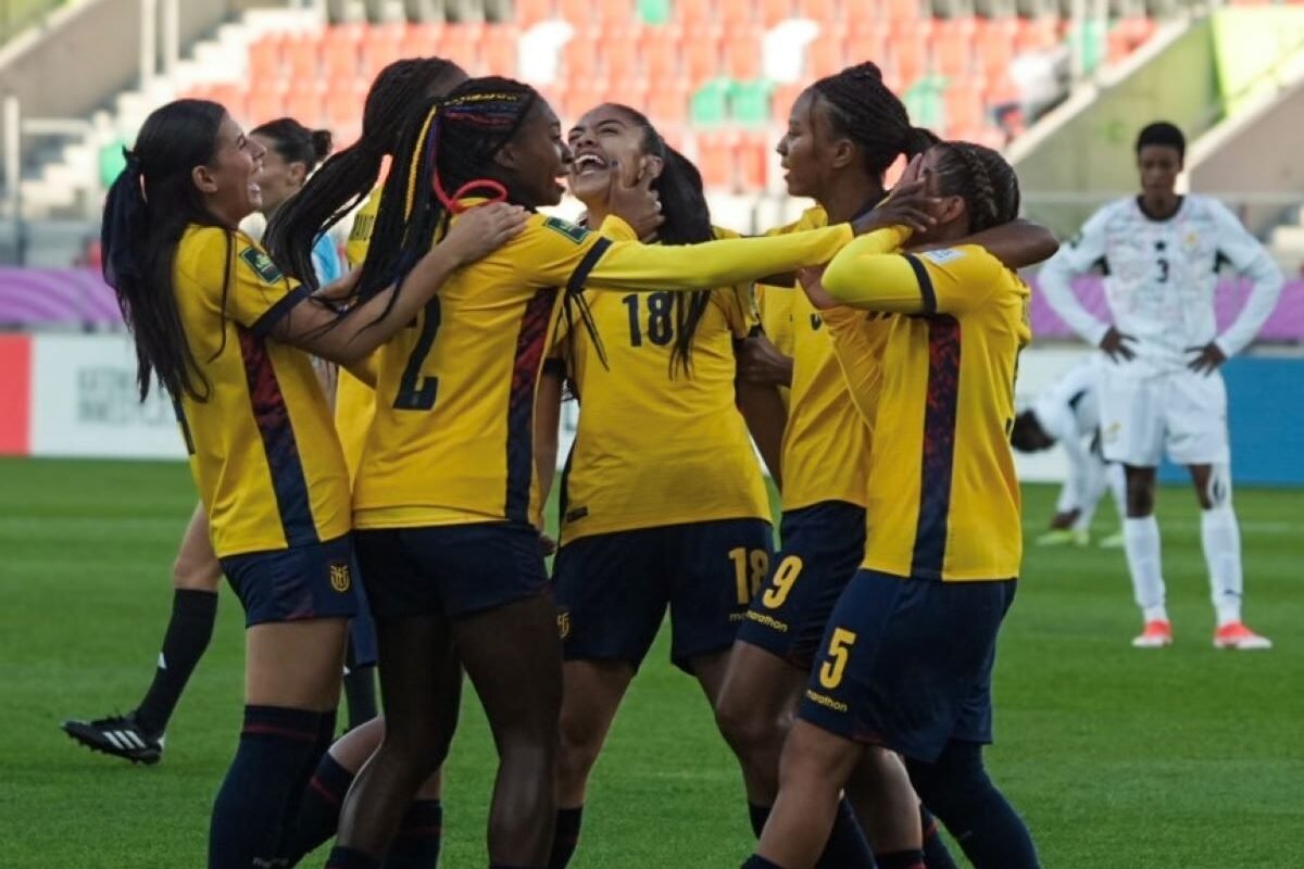 Celebración de uno de los 3 goles de Ecuador. Foto La Tri