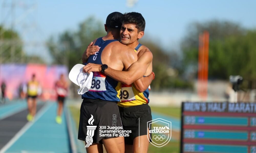 David Hurtado y Jordy Jiménez en los Juegos Suramericanos 2026. Foto Team Ecuador