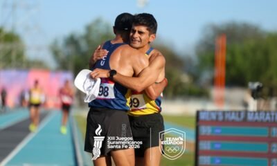 David Hurtado y Jordy Jiménez en los Juegos Suramericanos 2026. Foto Team Ecuador