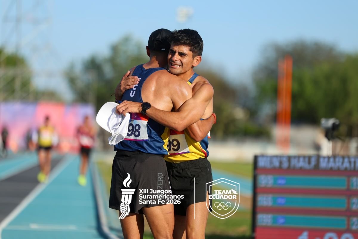 David Hurtado y Jordy Jiménez en los Juegos Suramericanos 2026. Foto Team Ecuador