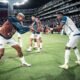 Deyverson y Michael Estrada celebrando el gol ante Aucas en la Copa Ecuador. Foto LDU
