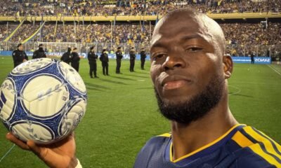 Enner Valencia tras su hat trick con Boca Juniors. Foto Boca Juniors