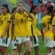 Fiorella Pico celebrando el gol de penal ante Francia en el Mundial Sub-20 Foto API