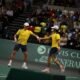 Gonzalo Escobar y Diego Hidalgo de Ecuador en la Copa Davis. Foto Archivo personal