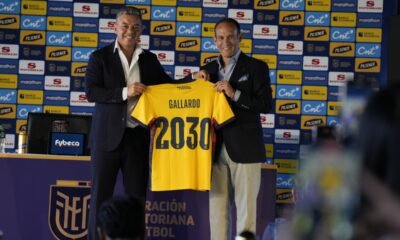 Marcelo Gallardo en su presentación como entrenador de la Selección de Ecuador. Foto: FEF