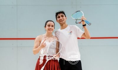 María Paula Moya y David Costales ganan medalla de oro en la disciplina de dobles mixtos. Foto: Team Ecuador