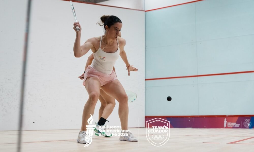 María Paula Maya, del Team Ecuador, en la disciplina de squash. Foto: Team Ecuador