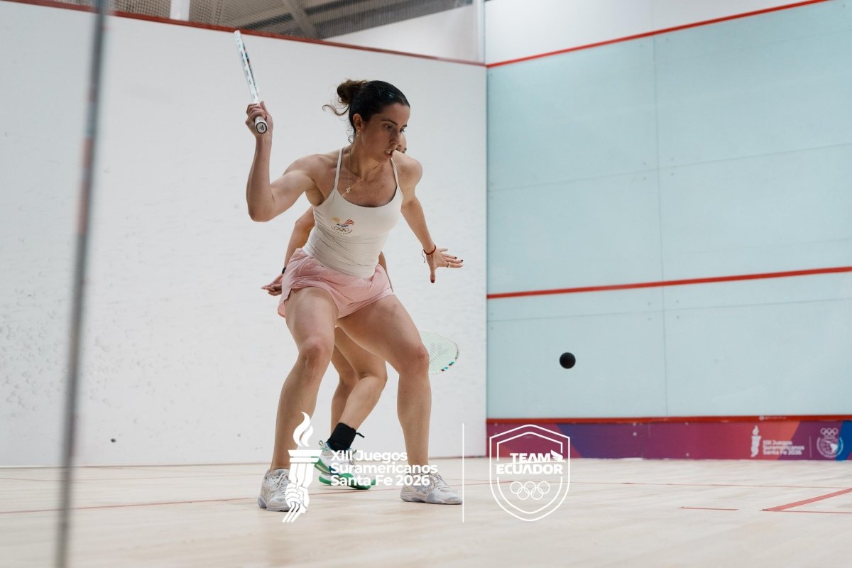 María Paula Maya, del Team Ecuador, en la disciplina de squash. Foto: Team Ecuador