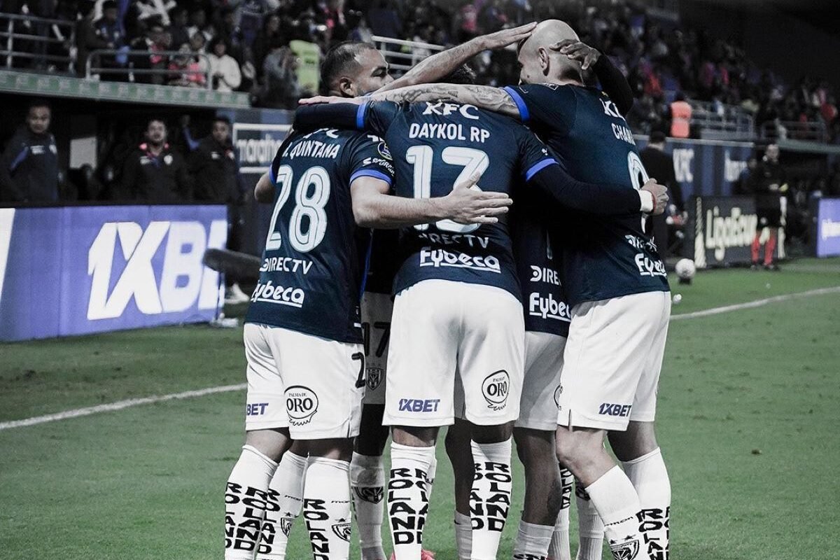 IDV celebrando un gol en su estadio en Chillo Jijón. Foto IDV