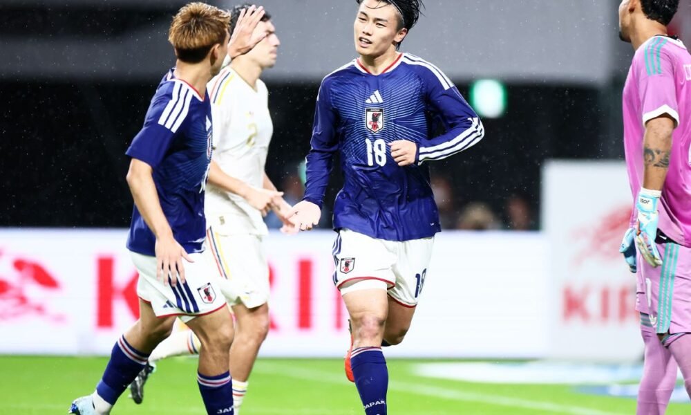 Japón en la victoria ante Venezuela en la fecha FIFA. Foto Selección de Japón