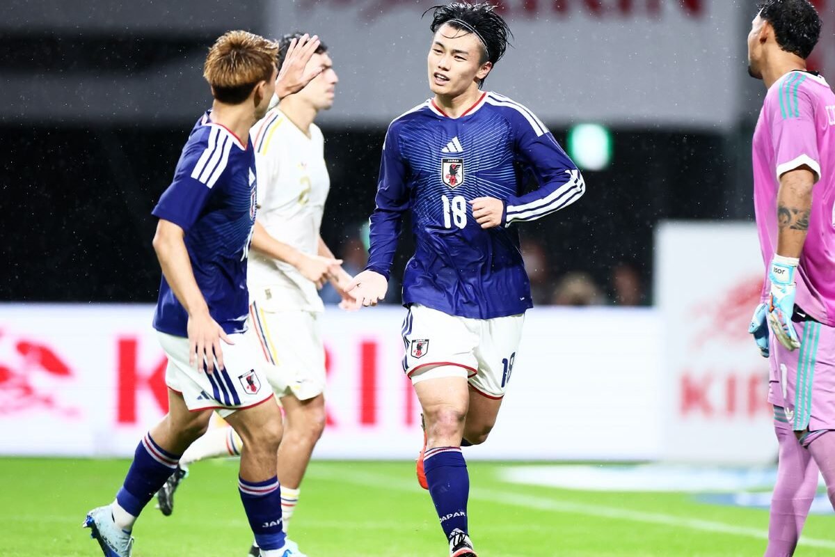 Japón en la victoria ante Venezuela en la fecha FIFA. Foto Selección de Japón