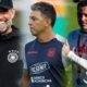Jurgen Kloop. Marcelo Gallardo y Xavi Hernández. Foto Selección de Alemania, Ecuador y Países Bajos.