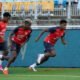 John Mercado y Nilson Angulo en un entrenamiento de Ecuador en Corea del Sur. Foto: La Tri