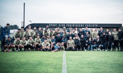 La plantilla de Liga de Quito en el complejo del Corinthians, en Sao Paulo. Foto: LDU