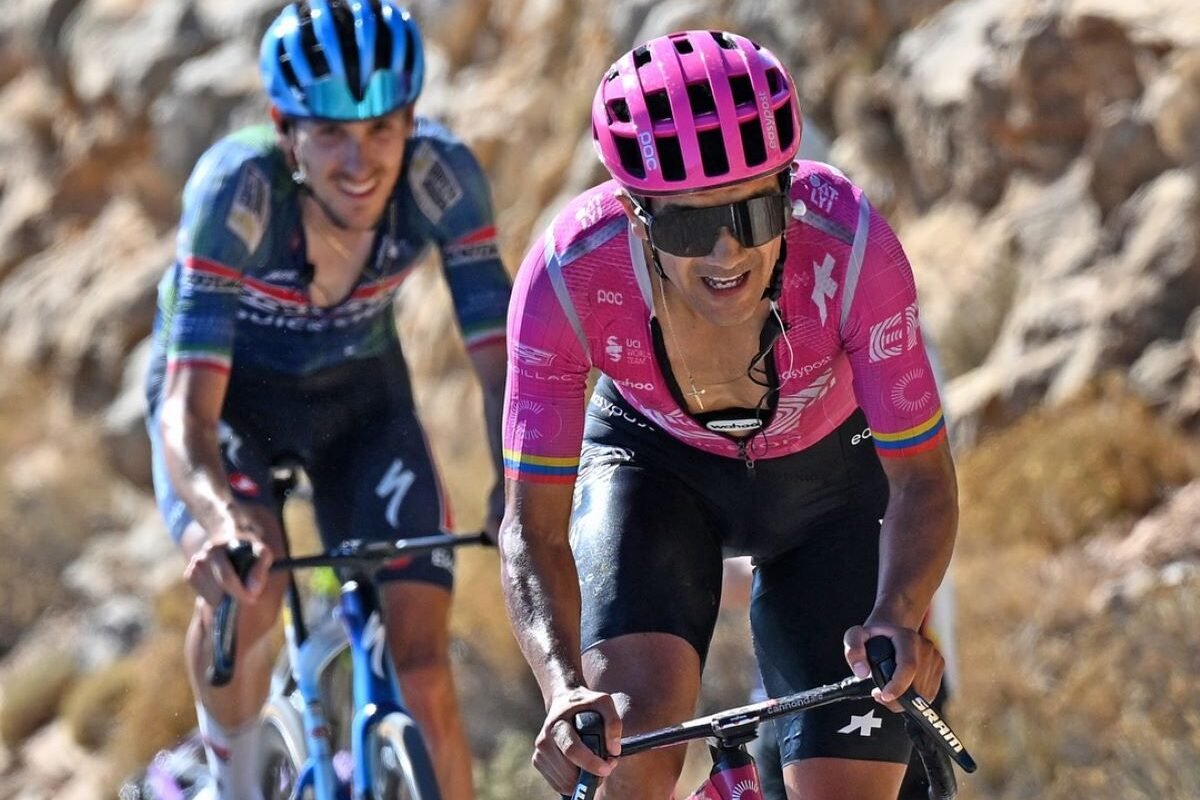 Richard Carapaz en la etapa 9 de La Vuelta a España. Foto Richard Carapaz IG