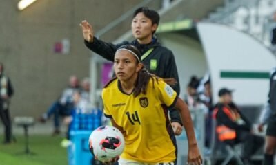 Aireen Mogro, de Ecuador, en el juego ante Corea del Sur. Foto: La Tri