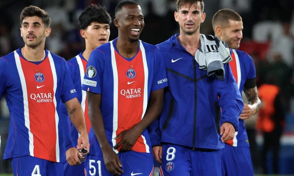 Willian Pacho en el partido del PSG ante el Brest por la fecha 5 de la Ligue 1. Foto PSG