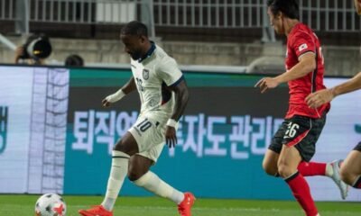 John Yeboah en el juego de Ecuador ante Corea del Sur. Foto: La Tri
